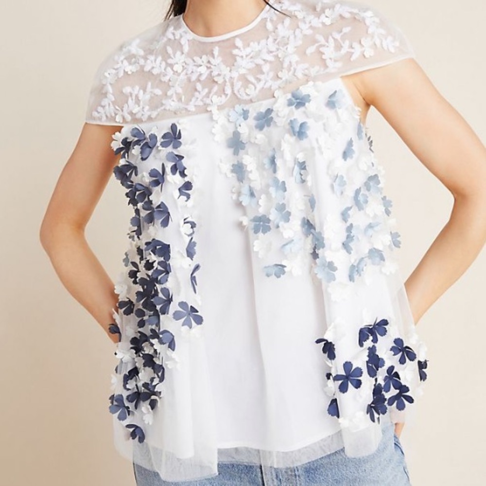 Not So Serious “Ada Tulle Swing Blouse.”